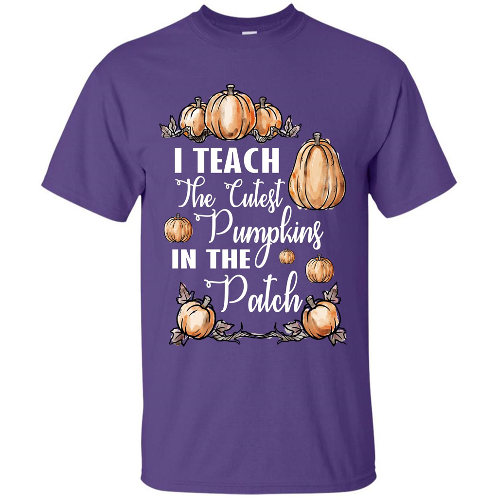 Halloween T-shirt I Teach The Cutest Pumpkins In The Patch Purple