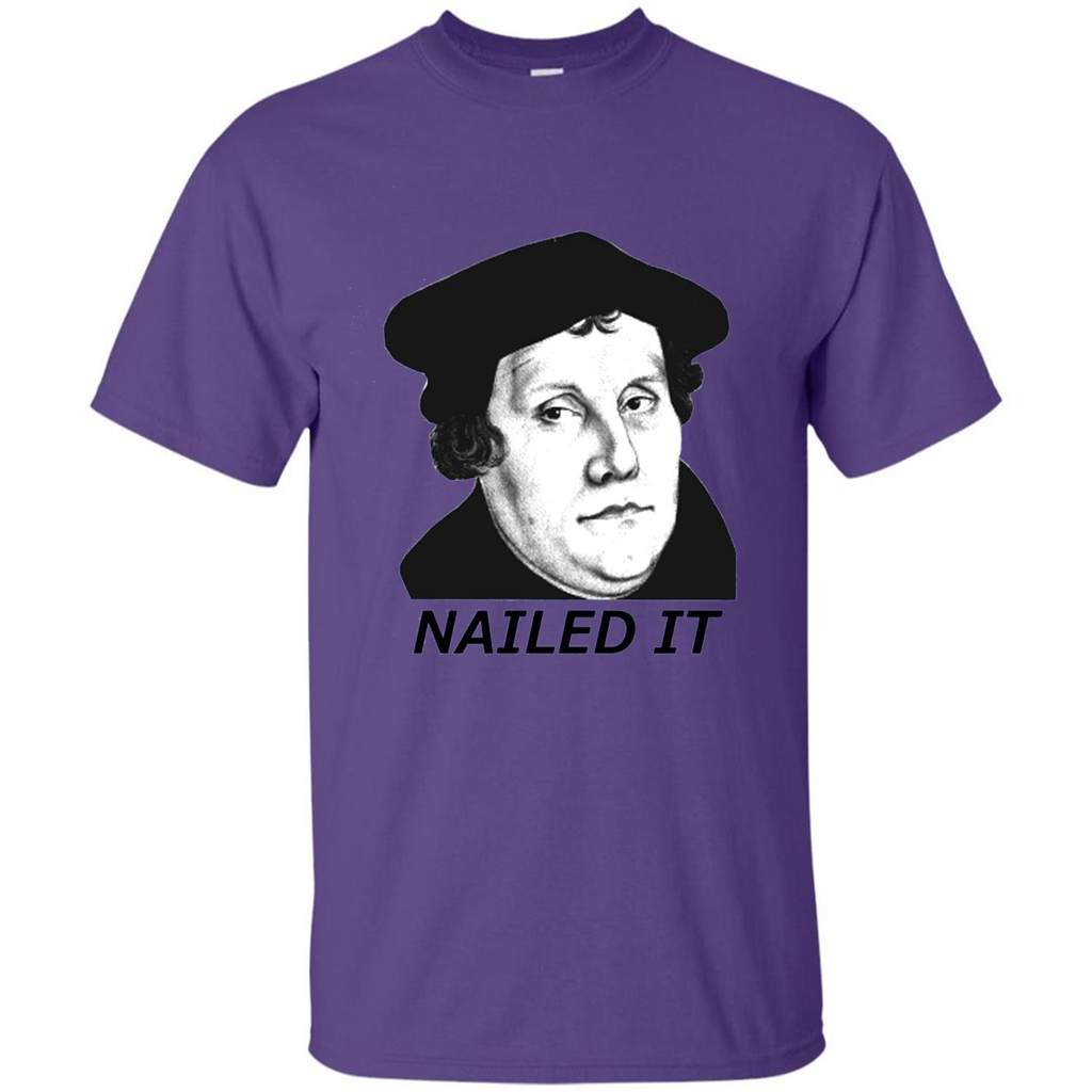 Nailed It 500th Reformation Day T-Shirt Purple