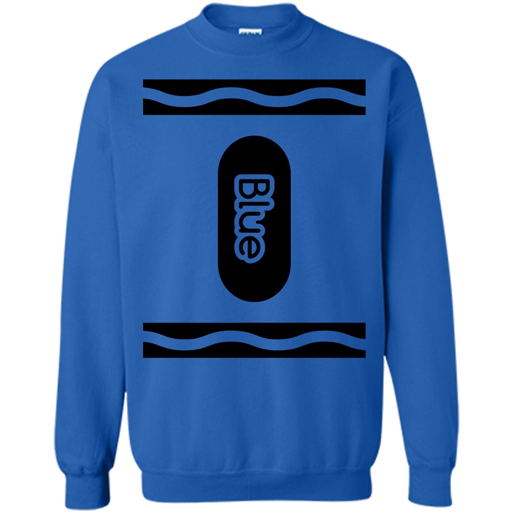 Blue Crayon Halloween Costume T-shirt Royal