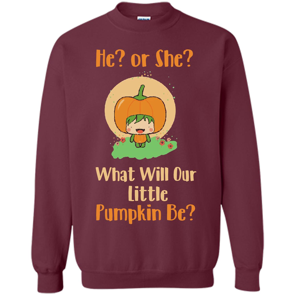 Halloween T-shirt What Will Our Little Pumpkin Be T-shirt