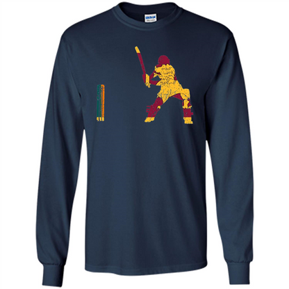 American Football T-shirt Sri Lankan Cricketer Batsman Wicket Cricket Match Navy