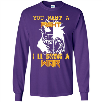 Movie T-shirt You Want A Fight I_Ñéll Bring A War Purple