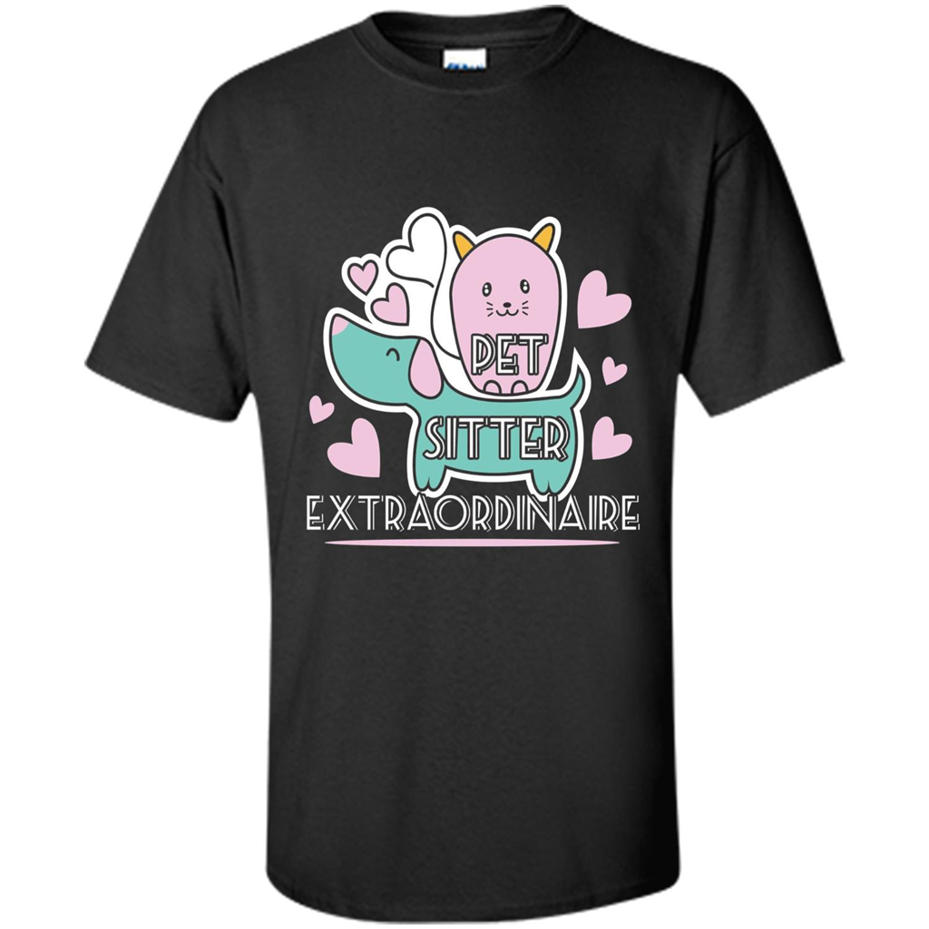 Love Pet T-shirt Pet Sitter Extraordinaire Black
