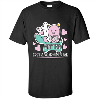 Love Pet T-shirt Pet Sitter Extraordinaire Black