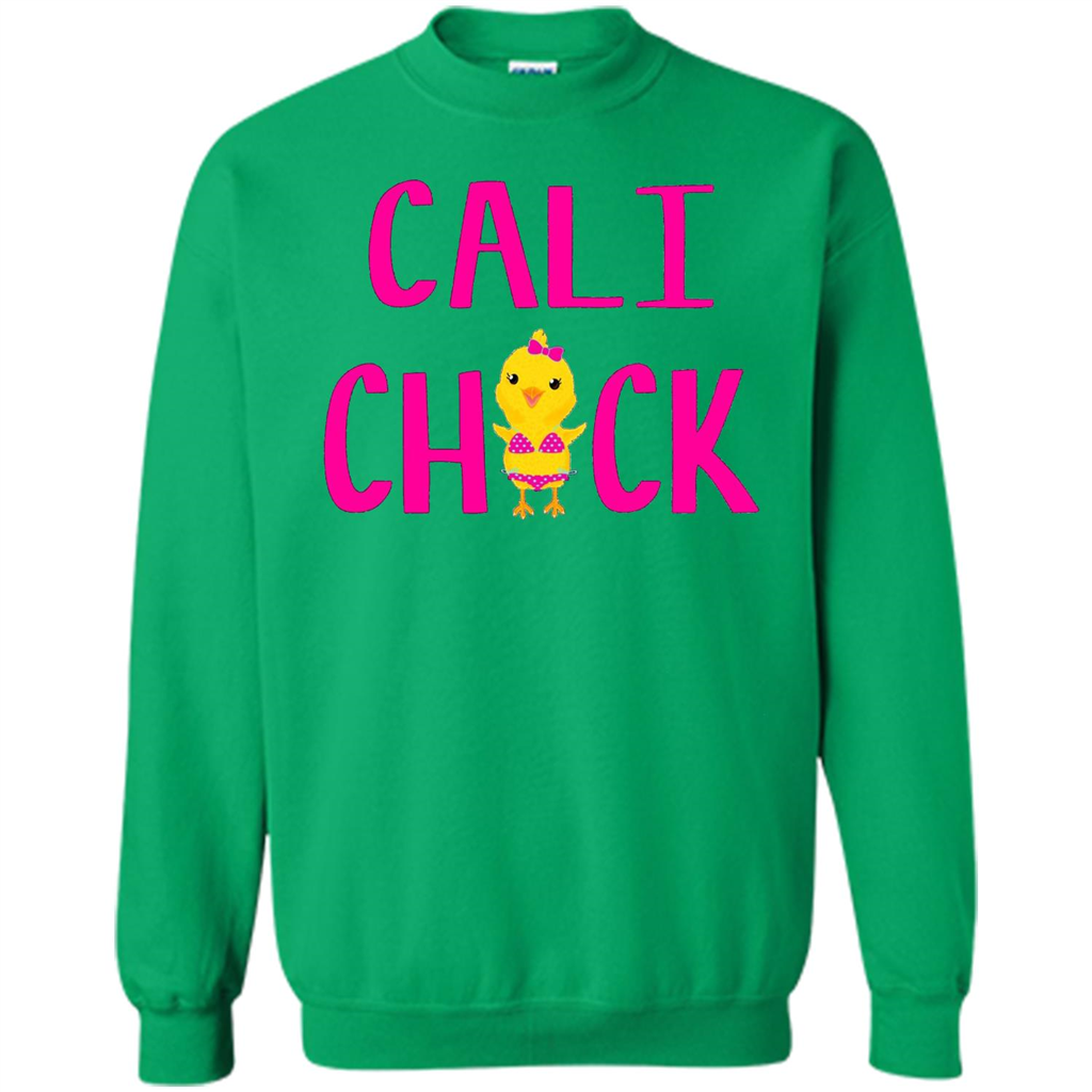 Cali Chick Cute Bikini Yellow Bird Funny T-shirt Irish Green
