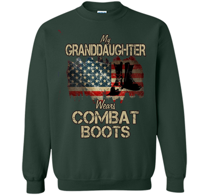 Combat Boots Soldier Granddaughter premium tee t-shirt Forest Green
