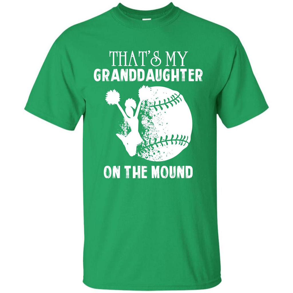 Baseball T-shirt That’s My Granddaughter On The Mound Irish Green