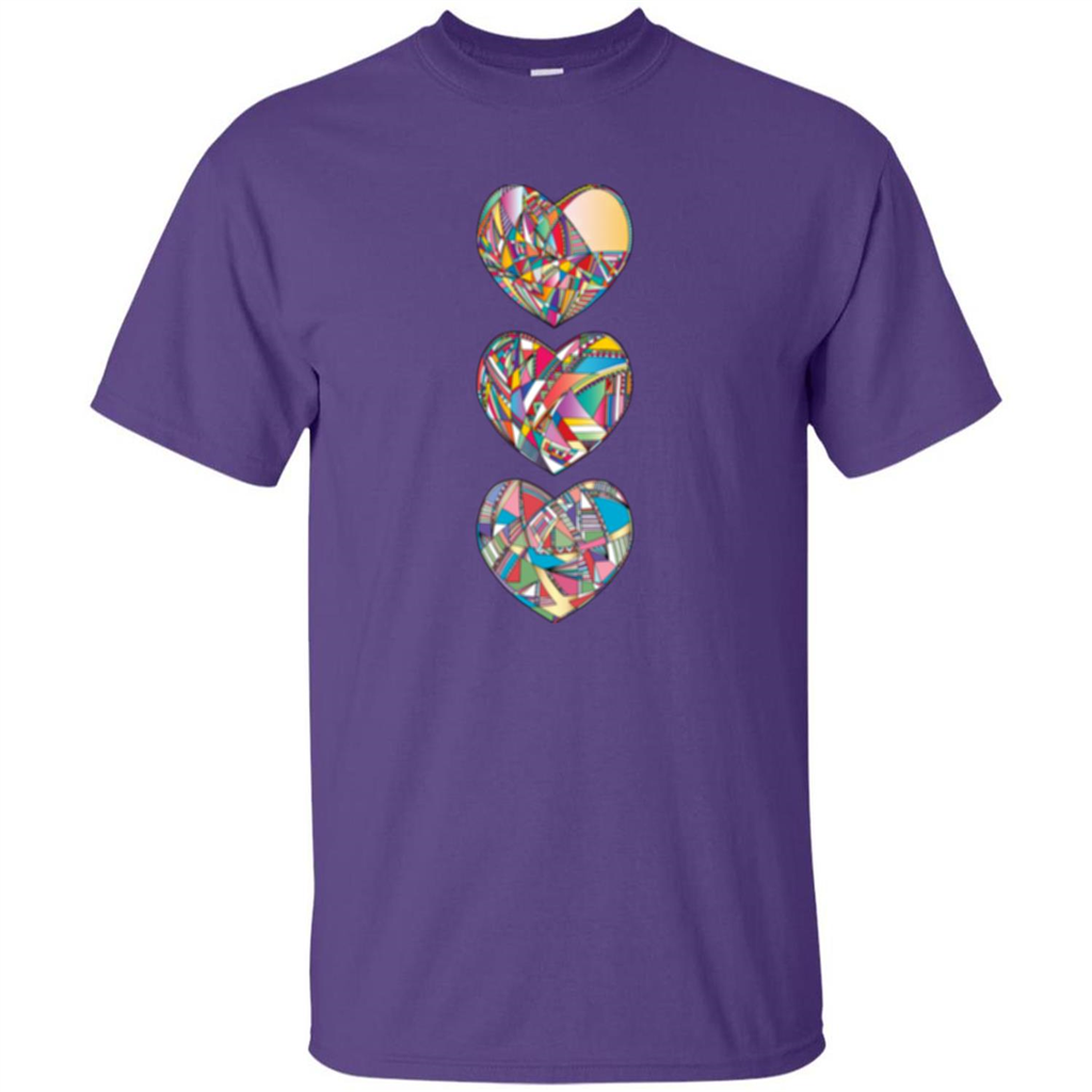 Hearts T-shirt Purple