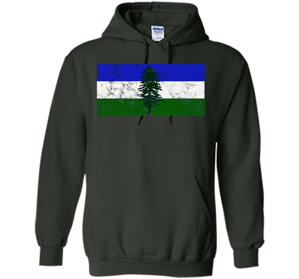Distressed Cascadia Doug Flag T-shirt Forest Green