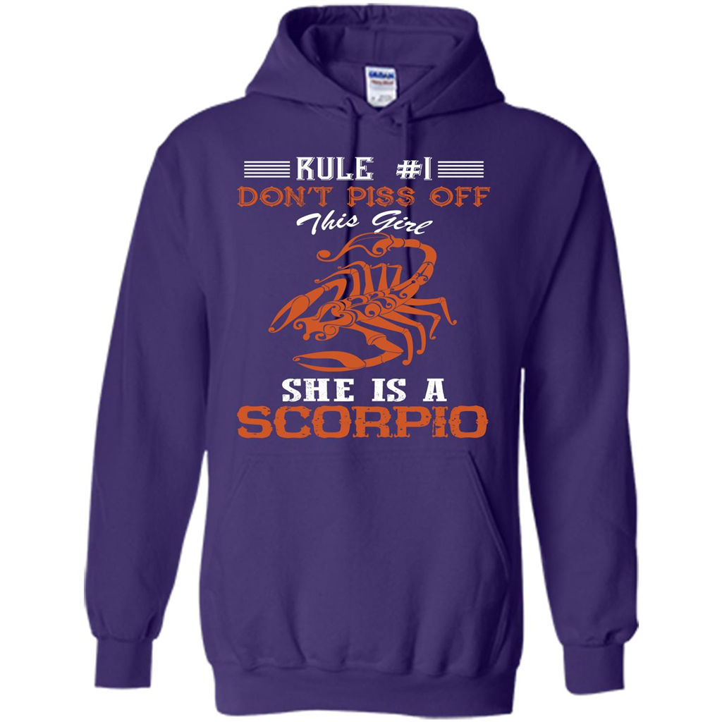 Scorpio T-shirt Rule Dont Piss Off This Girl T-shirt Purple