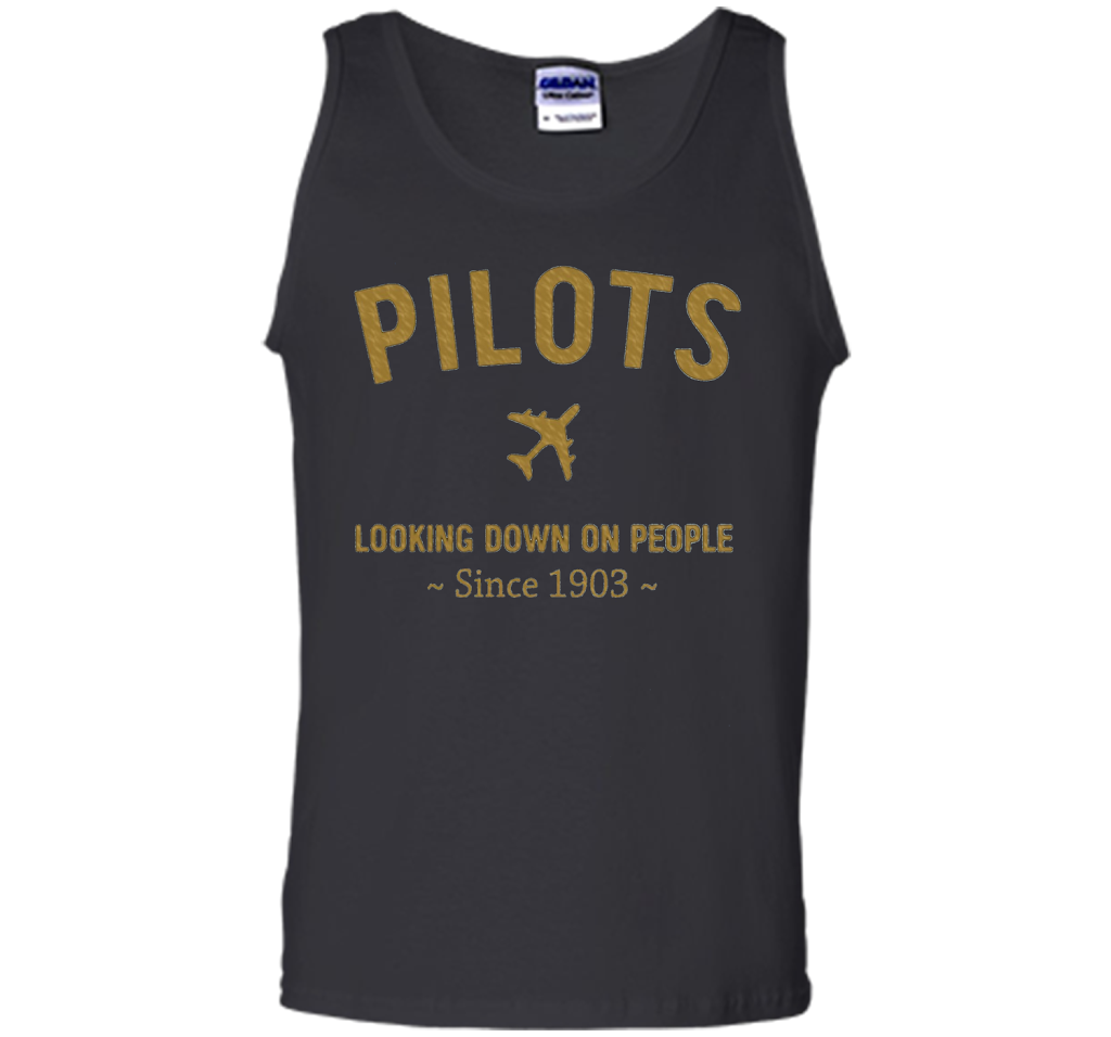Pilots Looking Down On People Since 1903 T-shirt Black