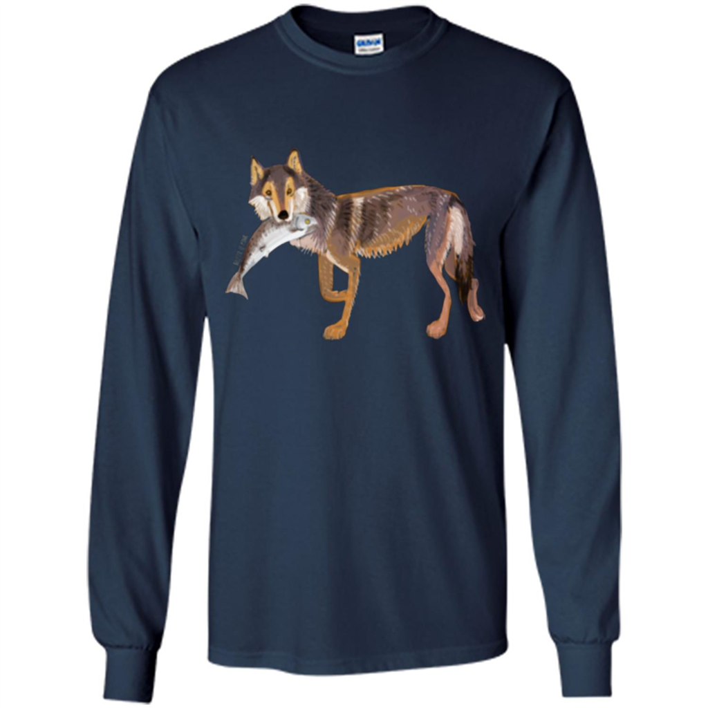 Sea Wolf T-shirt Fish and Wolf Navy