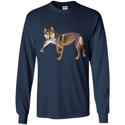 Sea Wolf T-shirt Fish and Wolf Navy