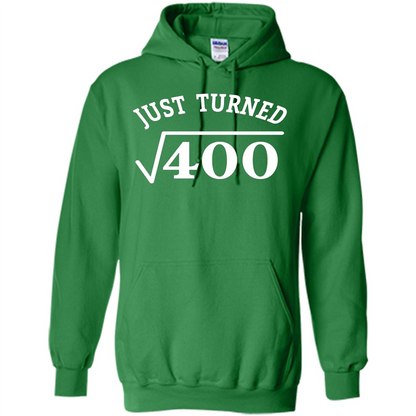 Birthday Gift T-shirt 20 Years Old Just Turn Square Root 400 T-shirt Irish Green