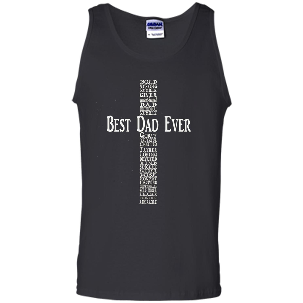 Mens Fathers Day T-shirt Christian Dad Black