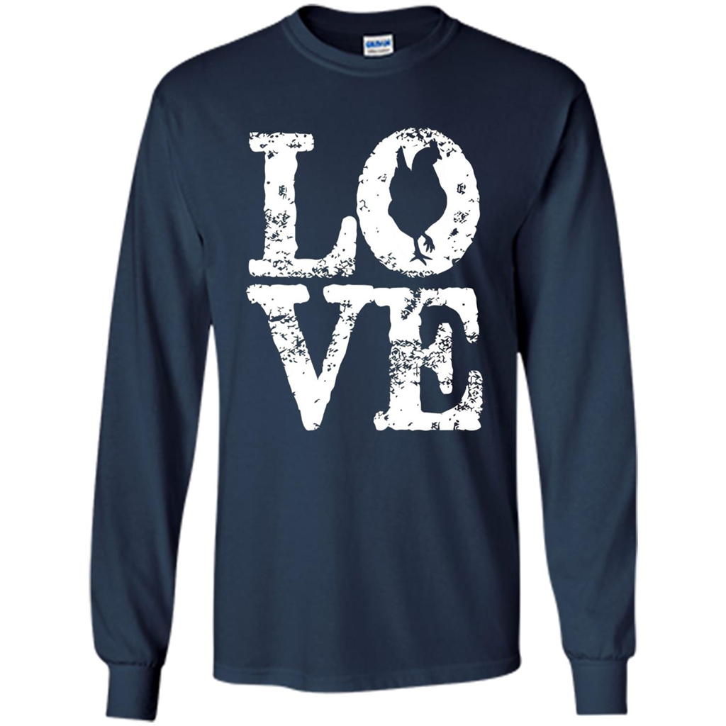 Chickens T-shirt I Love Chickens T-Shirt Navy