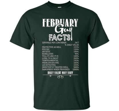 February Guy Facts T-shirt Forest Green