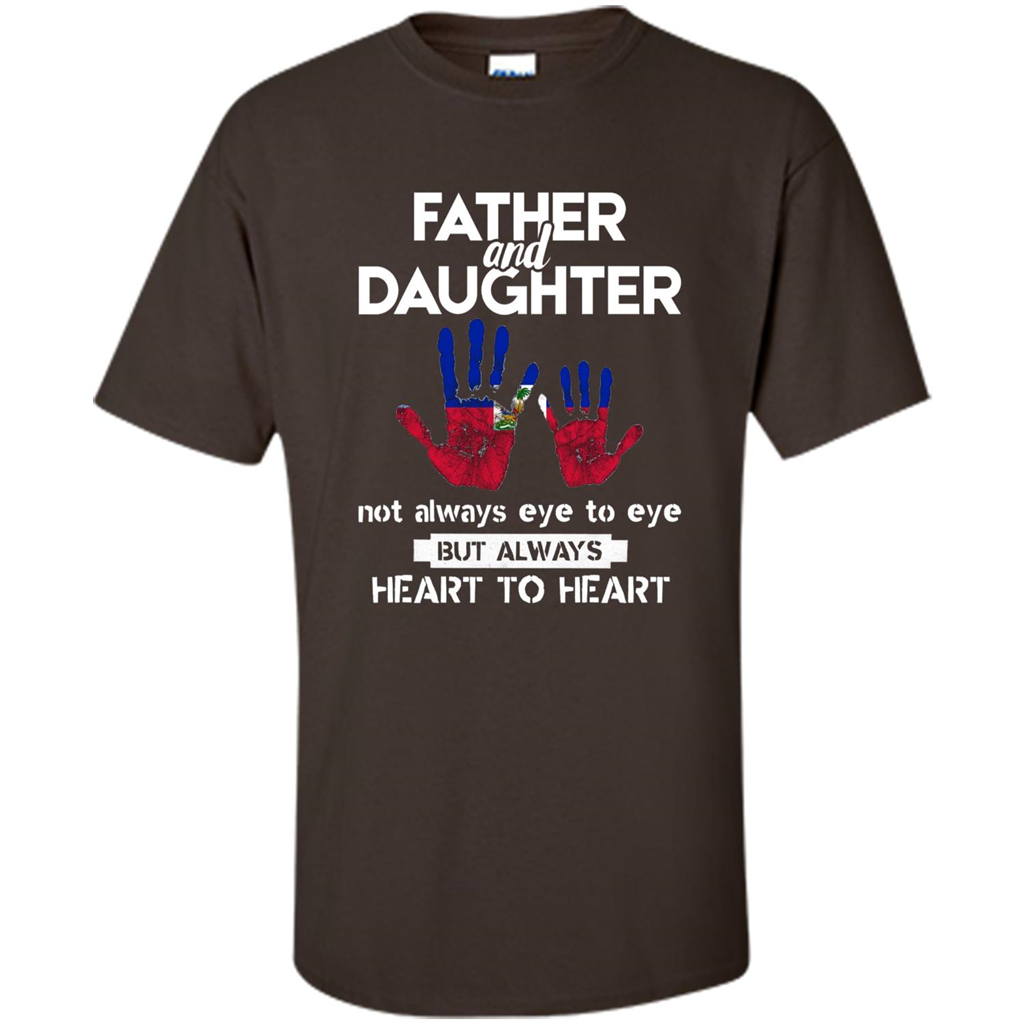 Father And Daughter Father's Day T-shirt Heart To Heart Dark Chocolate