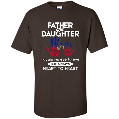 Father And Daughter Father's Day T-shirt Heart To Heart Dark Chocolate