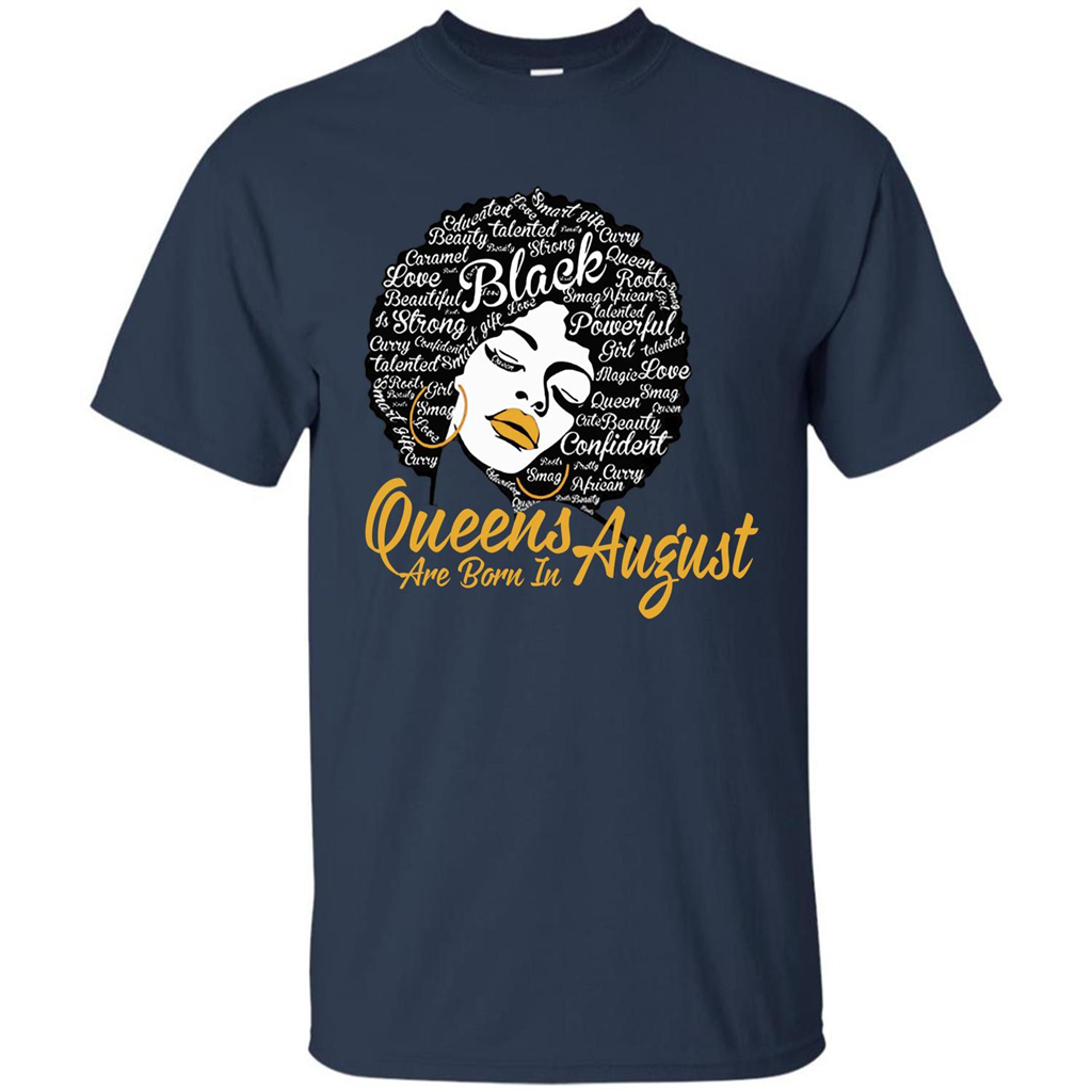 Queen Are Born In August T-shirt Navy