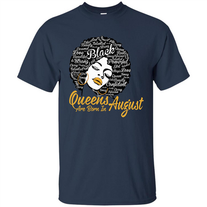 Queen Are Born In August T-shirt Navy
