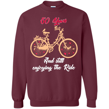 Anniversary T-shirt 50 Years And Still Enjoying The Ride Maroon