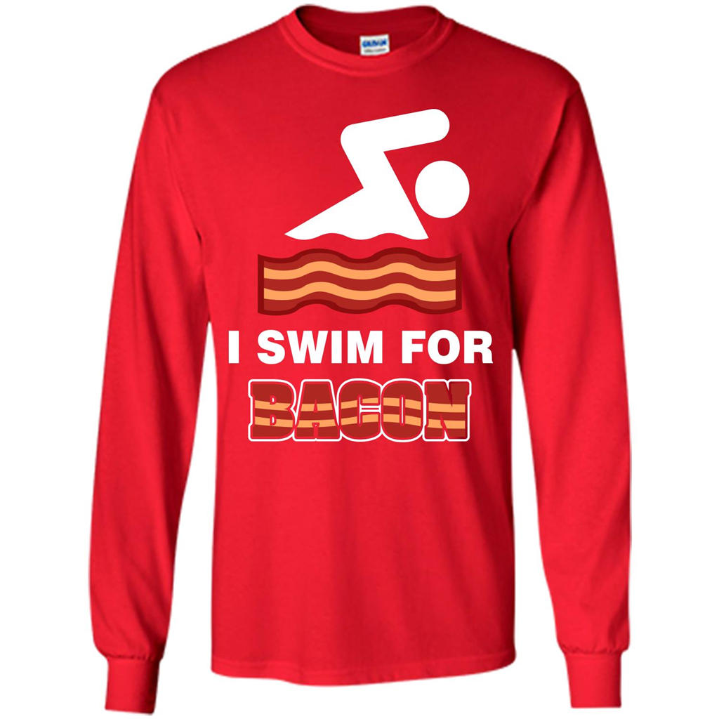 Bacon T-shirt I Swim For Bacon T-shirt Red