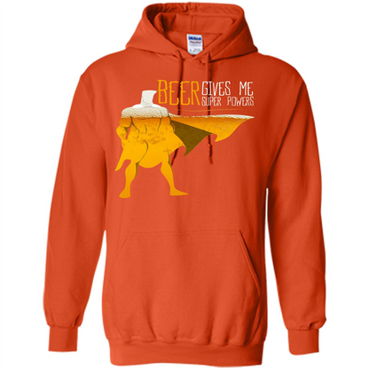 Beer. Beer Gives Me Super Powers T-shirt Orange