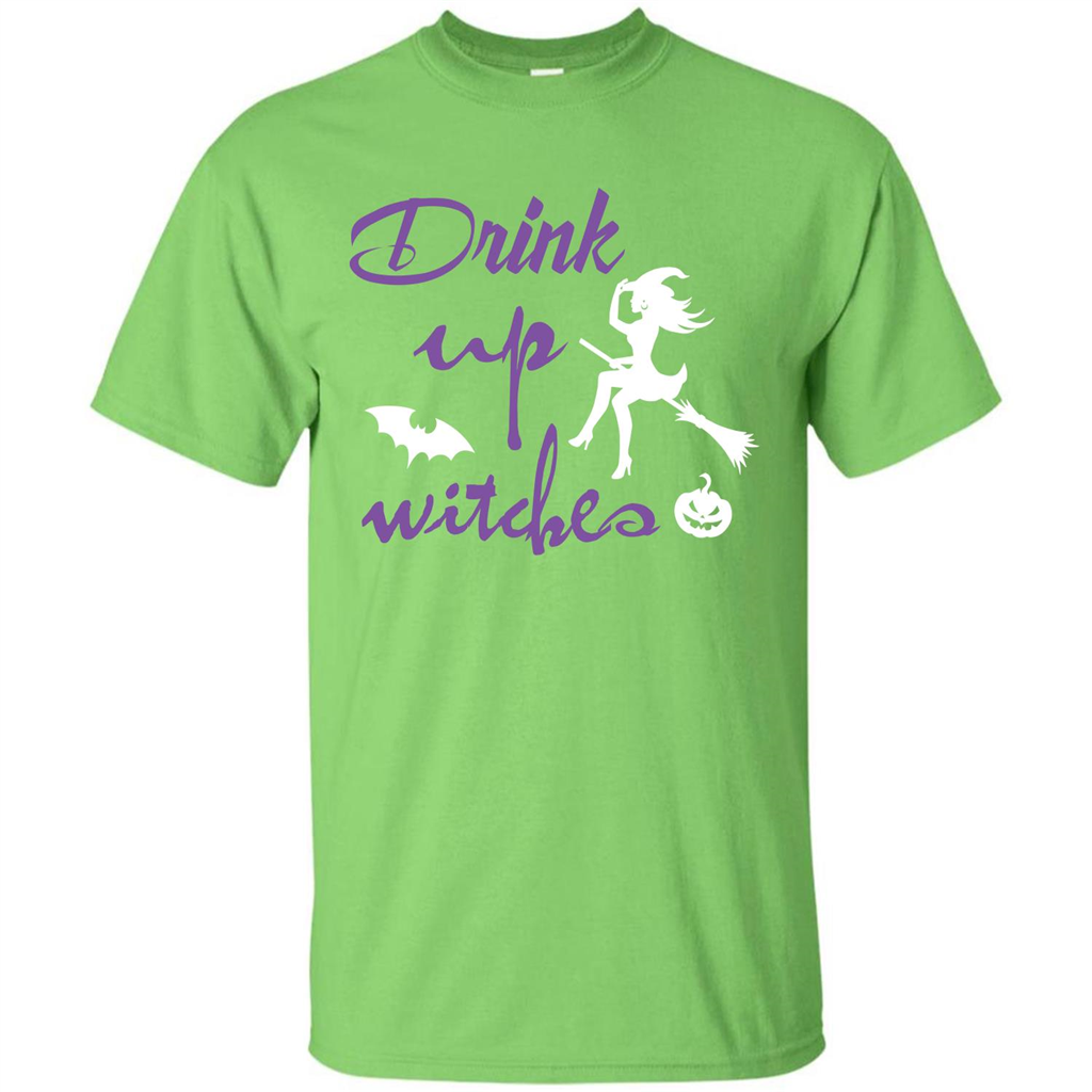 Halloween T-shirt Drink Up Witches T-shirt Lime