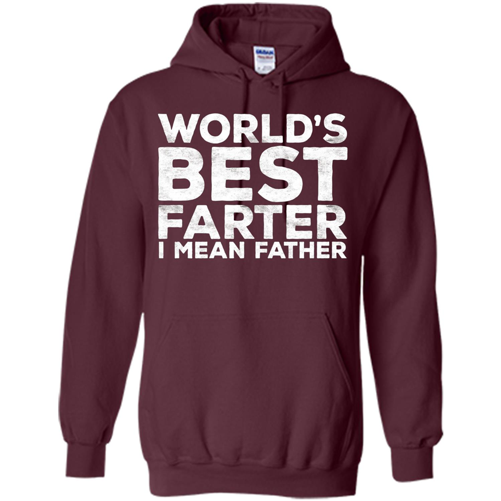 Fathers Day T-shirt World's Best Farter I Mean Father Maroon