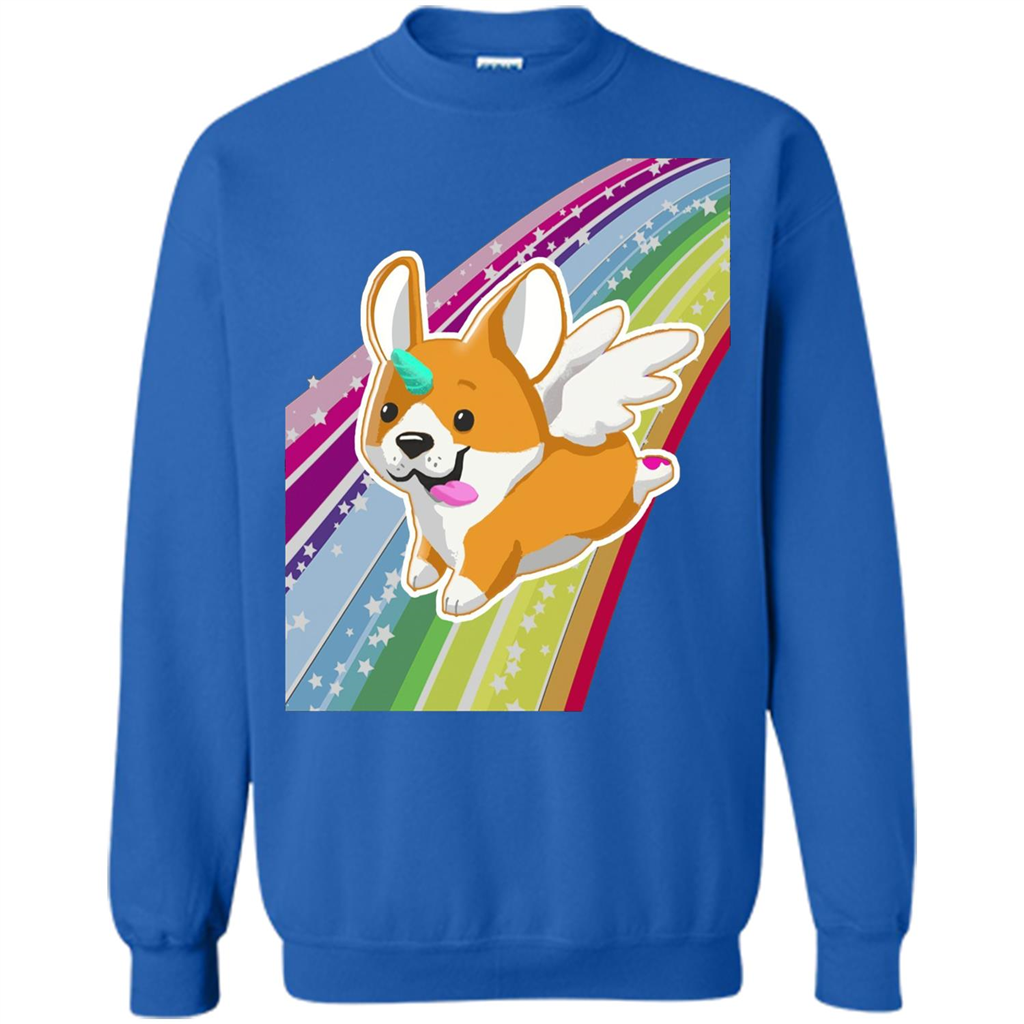 Rainbow Unicorg Corgi Lover T-shirt Royal