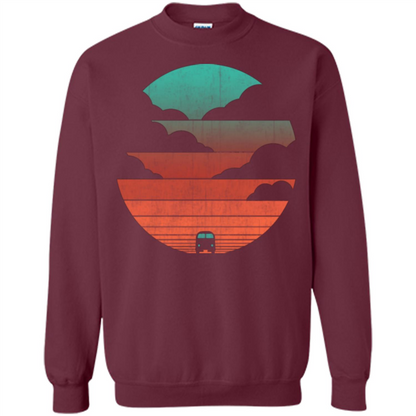 Driving Into The Sunset T-shirt Maroon