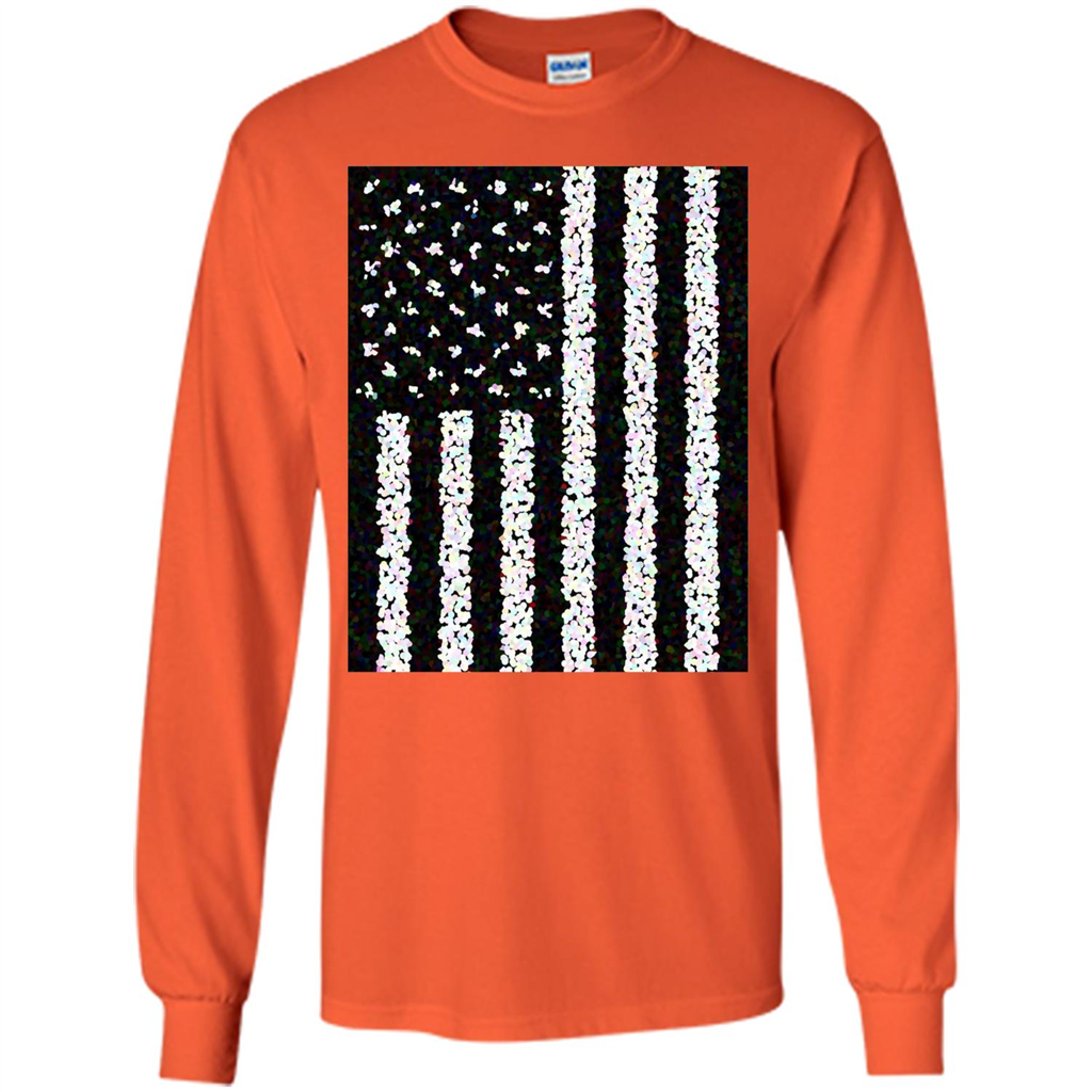 American Flag T-shirt Orange