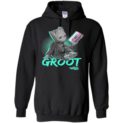 Marvel Groot Guardians of Galaxy 2 Mix Tape Graphic T-Shirt Black
