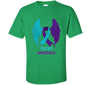 Suicide Awareness Shirt Wings and Ribbon Suicide Prevention shirt