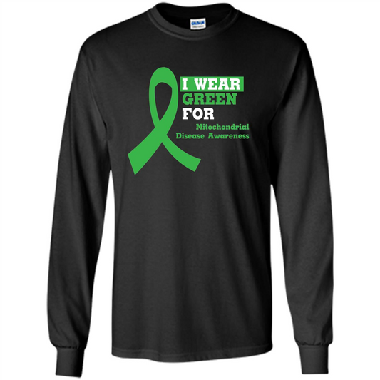 I Wear Green Mitochondrial Disease Awareness Strong T-shirt Black