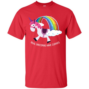 Unicorn T-shirt Real Unicorns Have Curves T-shirt