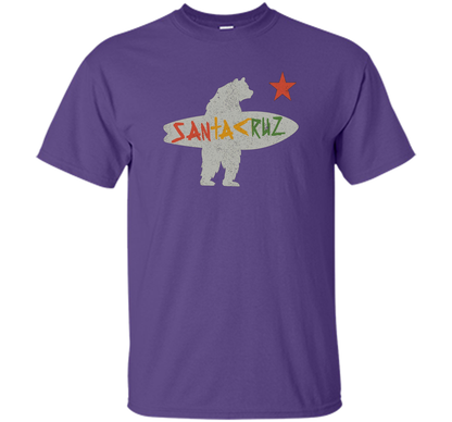 Santa Cruz Surf Bear Rockport Texas T-shirt Purple