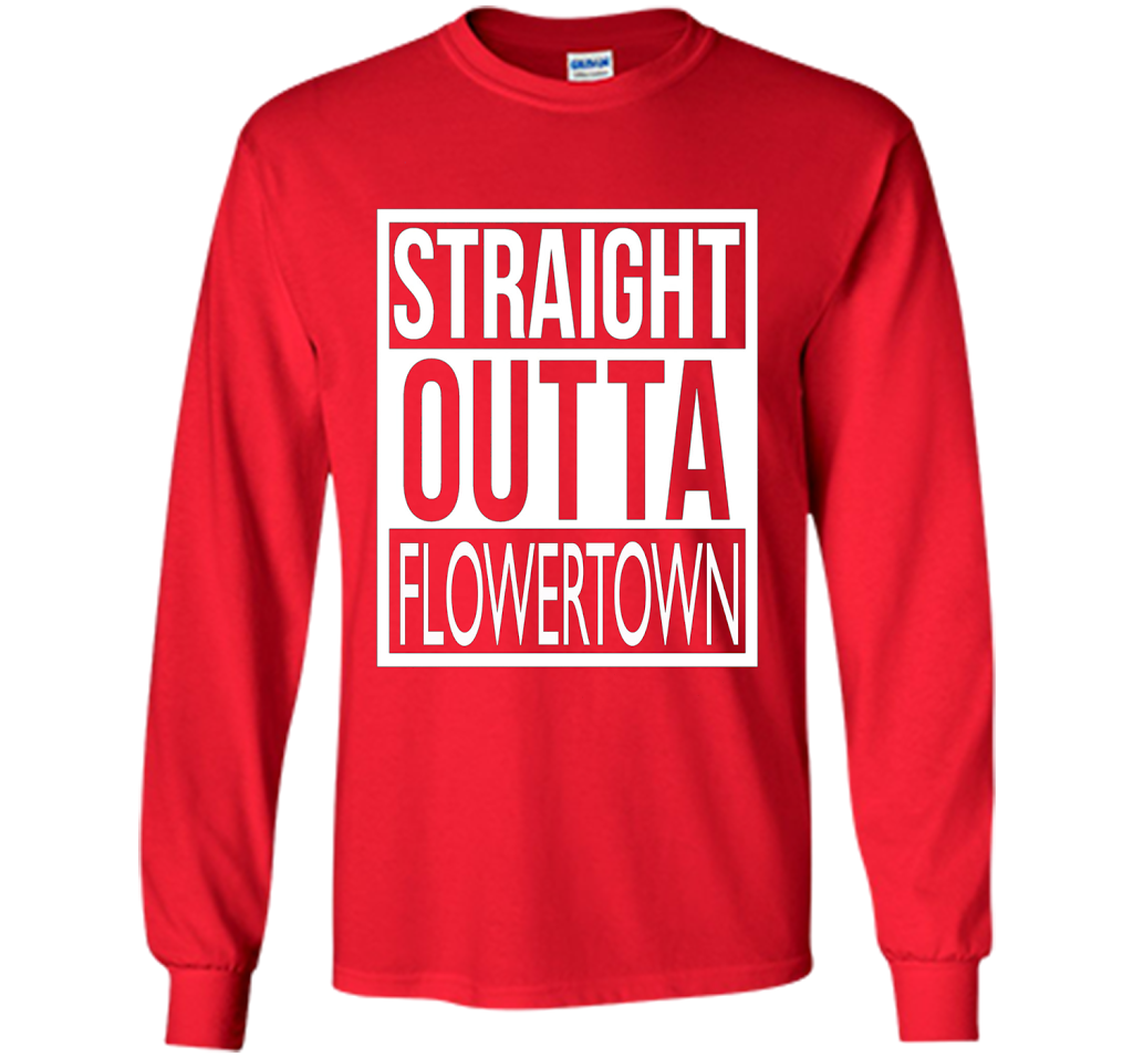 Straight Outta Flowertown (Summerville) Unisex Tee t-shirt Red