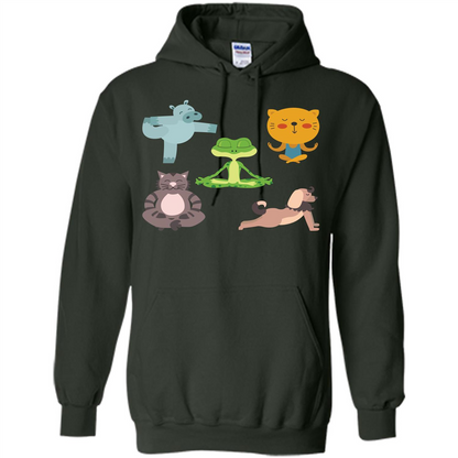 Yoga Animals T-shirt Sphynx Yoga Forest Green