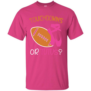 Pregnancy T-shirt Touchdowns Or Tutus T-shirt