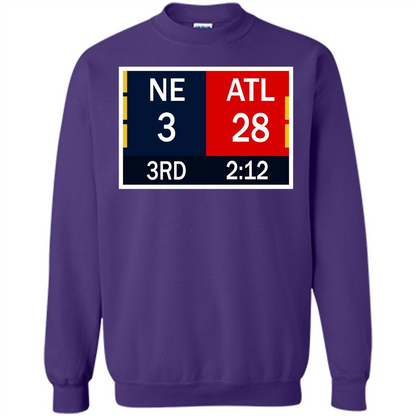 NE 3 ATL 28 Final T-shirt 2 Sides 1 Game Orange