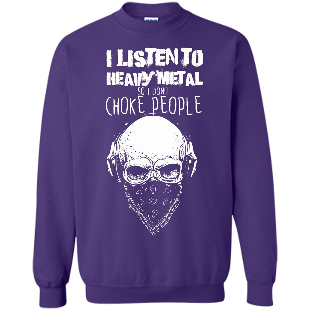 I Listen To Heavy Metal So I Don't Choke People T-shirt Orange