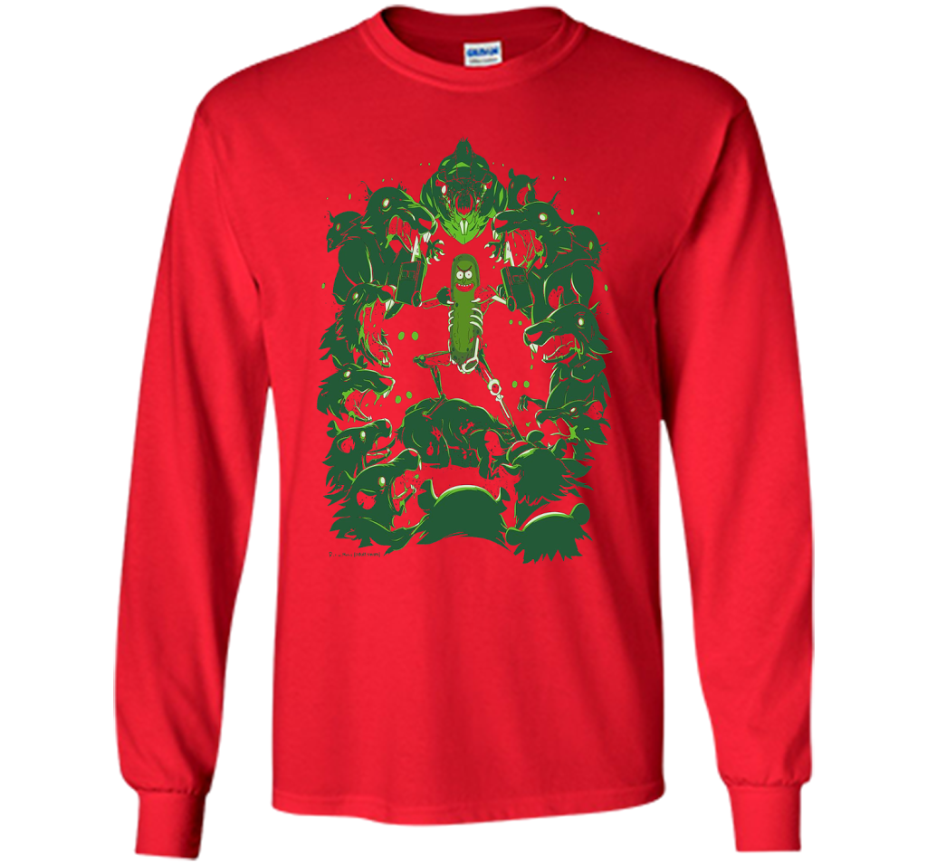 Pickle Rick Vs The Rats T-shirt Red