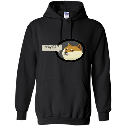 Love Dog T-shirt Come With Me To The Moon Black