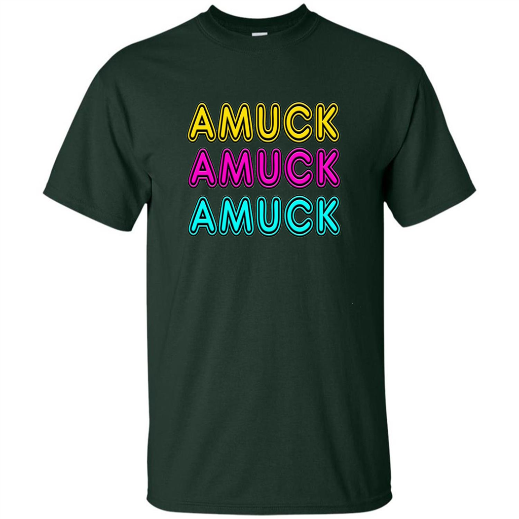 Retro Neon Sign Witches Run Amuck On Halloween T-Shirt Forest Green
