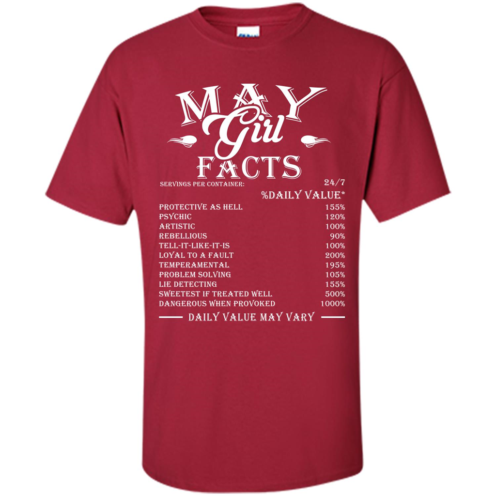 May Girl Facts T-shirt Cardinal