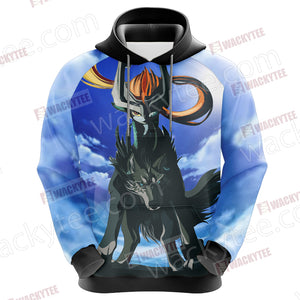 Legend of Zelda: Twilight Princess - Midna and Wolf Unisex 3D Hoodie