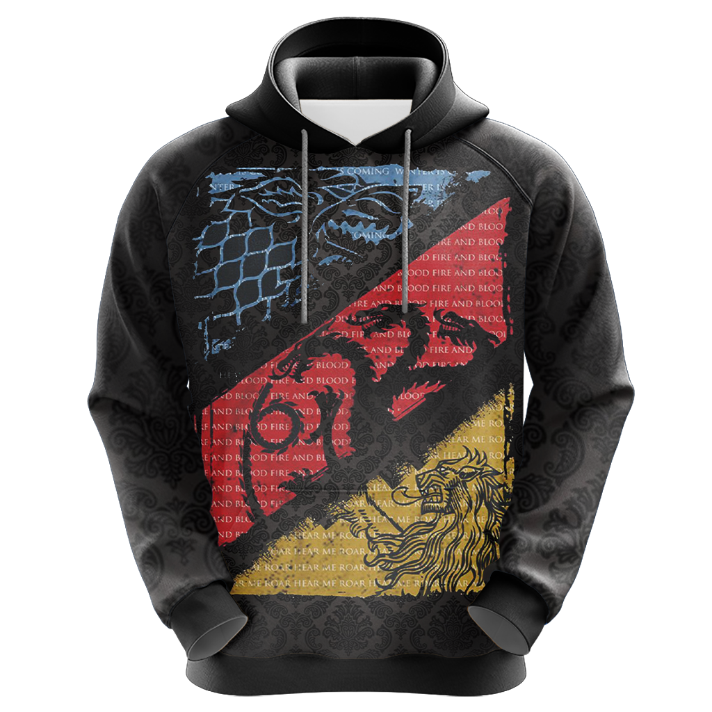 Game Of Thrones - Stark, Targaryen, Lannister Unisex 3D Hoodie
