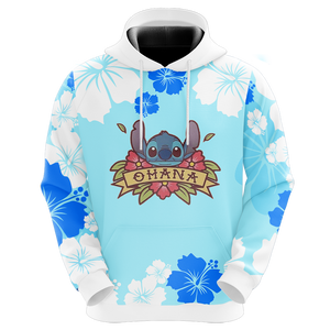 Ohana Stitch Unisex 3D Hoodie